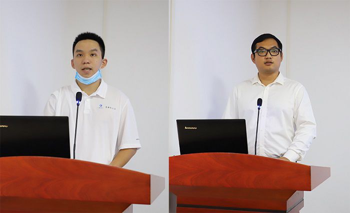 老员工代表讲话。李立云 摄4.JPG