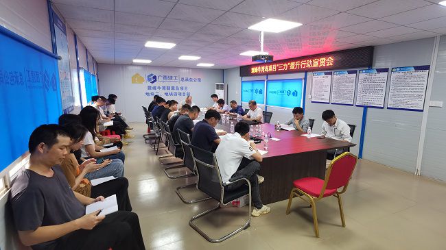 分公司党支部书记、副总经理胡海云深刻牛湾岛项目宣贯《“三力”提升行动》；平ㄊ 摄建图）.jpg